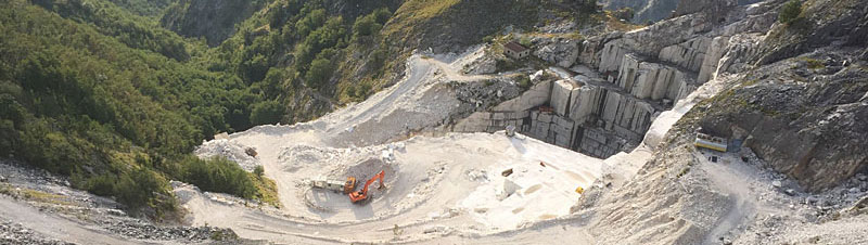Visit to the marble quarries of Carrara